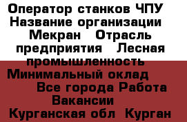 Оператор станков ЧПУ › Название организации ­ Мекран › Отрасль предприятия ­ Лесная промышленность › Минимальный оклад ­ 50 000 - Все города Работа » Вакансии   . Курганская обл.,Курган г.